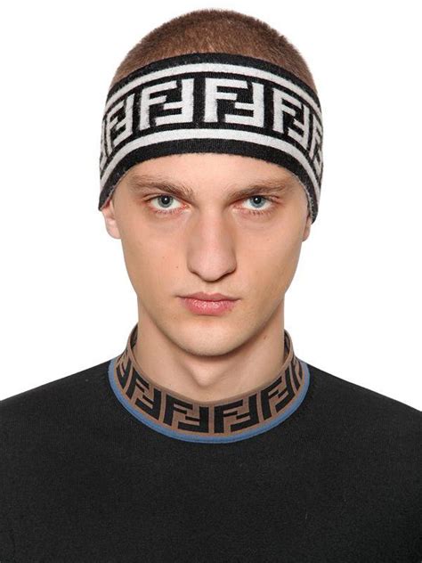 men's fendi headband|fendi ff motif headband.